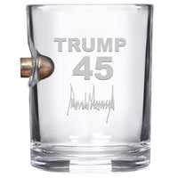 Real Bullet Trump 45 Whiskey Glass